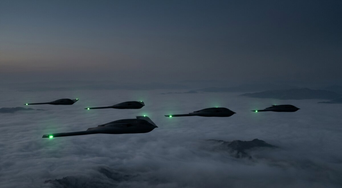 Stealth drone formation